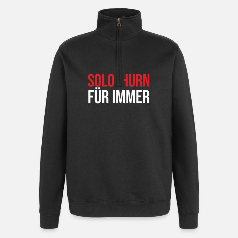 Solothurn forever - Quarter-Zip Sweatshirt - black