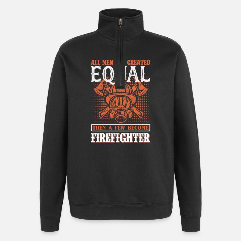 Pompier - Sweat à zip 1/4 - noir