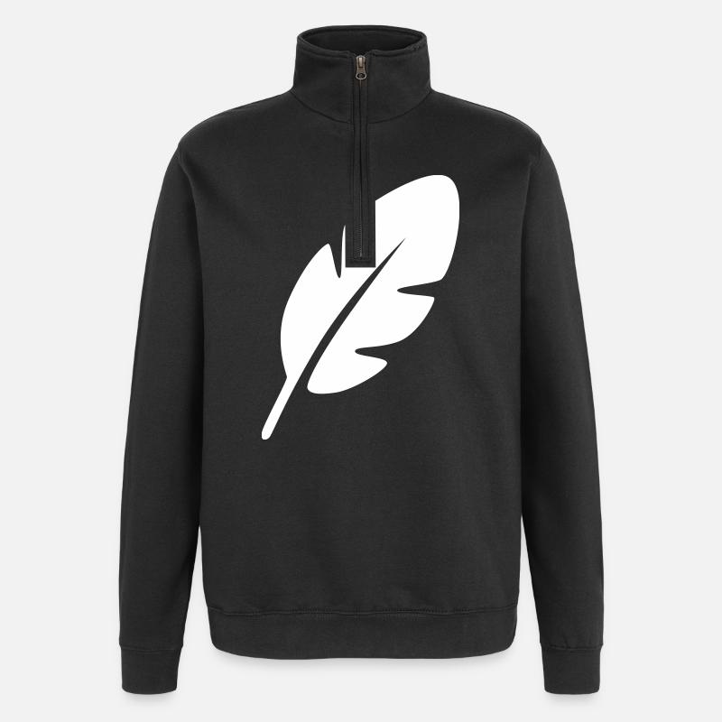 Source - Sweat à zip 1/4 - noir