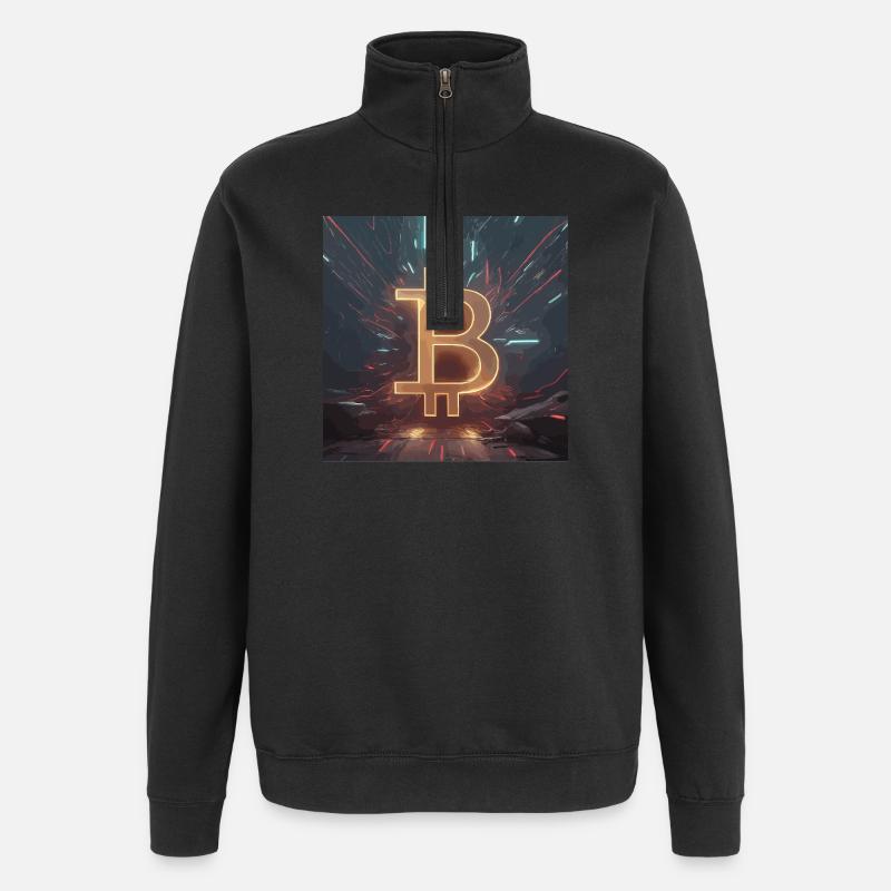 Bitcoin Power Development – Énergie dynamique - Sweat à zip 1/4 - noir