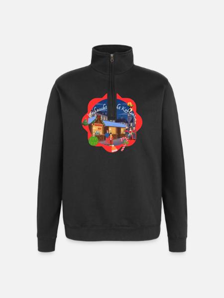 Weihnachtsmarkt Koblenz  - Quarter-Zip-Sweatshirt - Schwarz