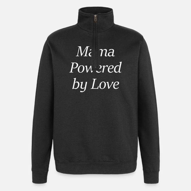 Mama Powered by Love - Quarter-Zip-Sweatshirt - Schwarz