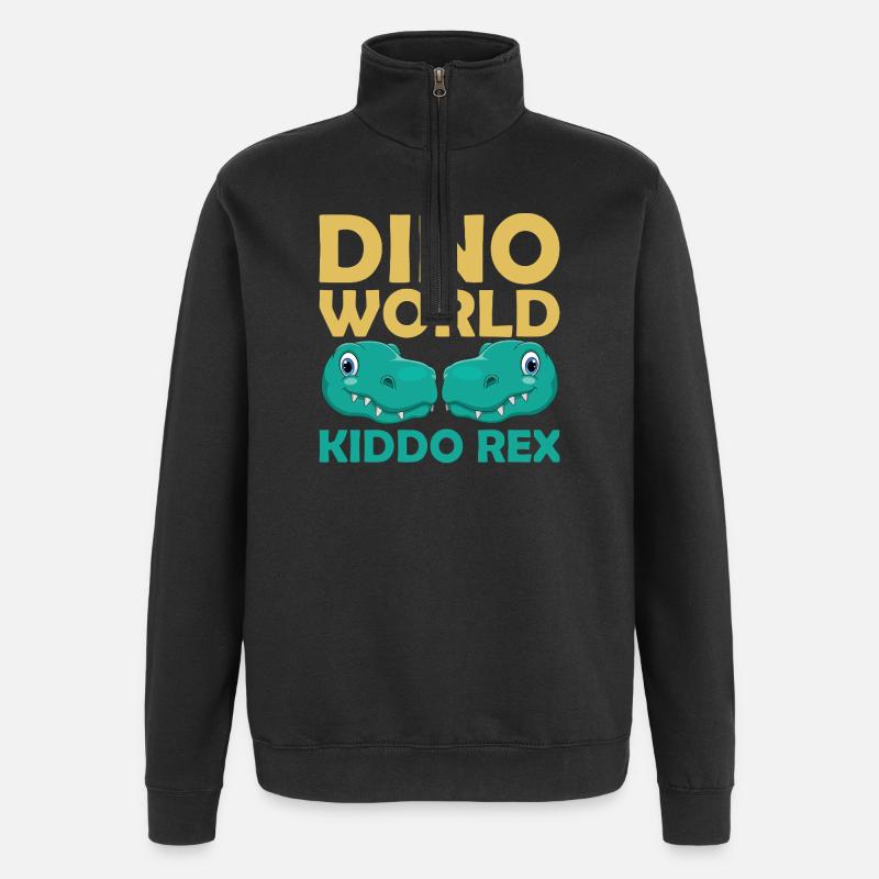 Dino World Kiddo Rex - Sweat à zip 1/4 - noir