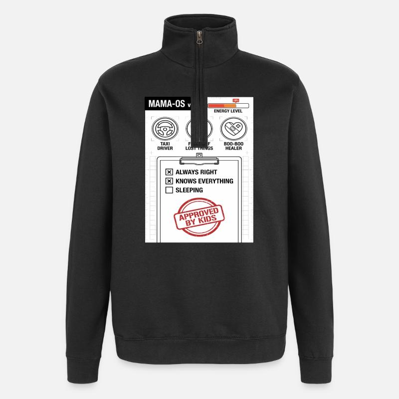 Mama-OS v2.0 Operating System - Quarter-Zip Sweatshirt - black