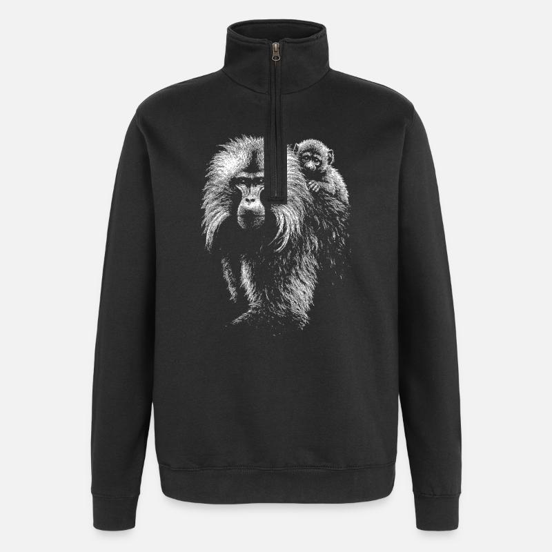 Dschelada - Quarter-Zip-Sweatshirt - Schwarz