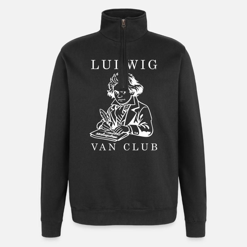 Beethoven - Quarter-Zip-Sweatshirt - Schwarz