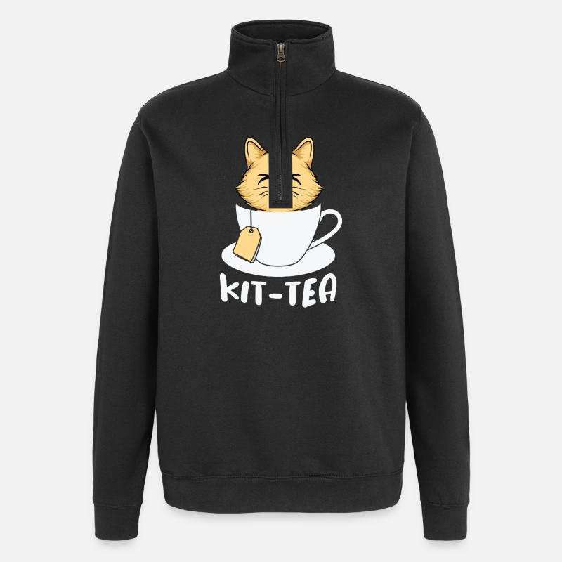 Kit Tea Time - Quarter-Zip Sweatshirt - black