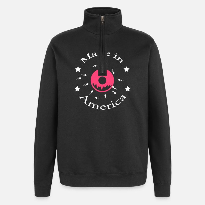 Made in America - Sweat à zip 1/4 - noir