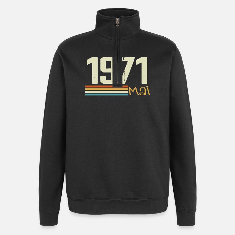 Mai 1971 - Quarter-Zip-Sweatshirt - Schwarz