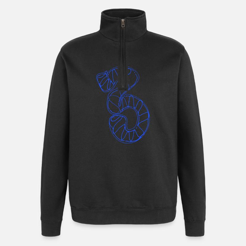 Favorite number 3 - Quarter-Zip Sweatshirt - black