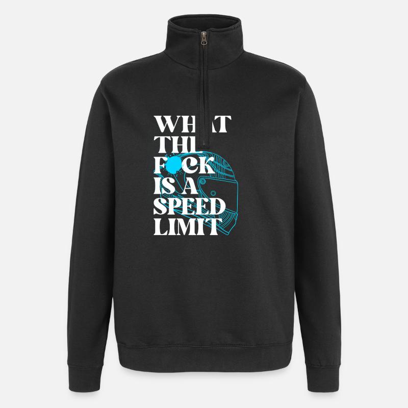 Auto - Quarter-Zip-Sweatshirt - Schwarz
