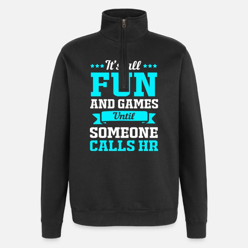 HR Manager - Quarter-Zip-Sweatshirt - Schwarz
