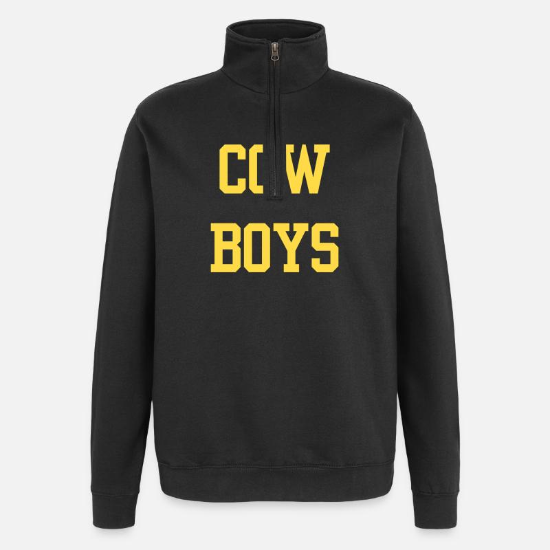 cowboys - Quarter-Zip-Sweatshirt - Schwarz