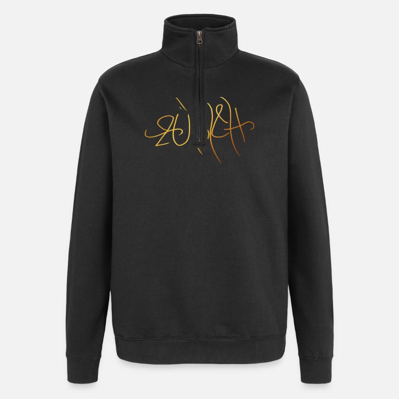 Souvenir élégant de Zurich - Sweat à zip 1/4 - noir
