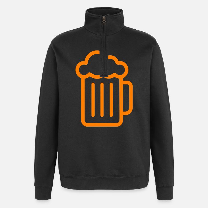 Beer icon - Quarter-Zip Sweatshirt - black