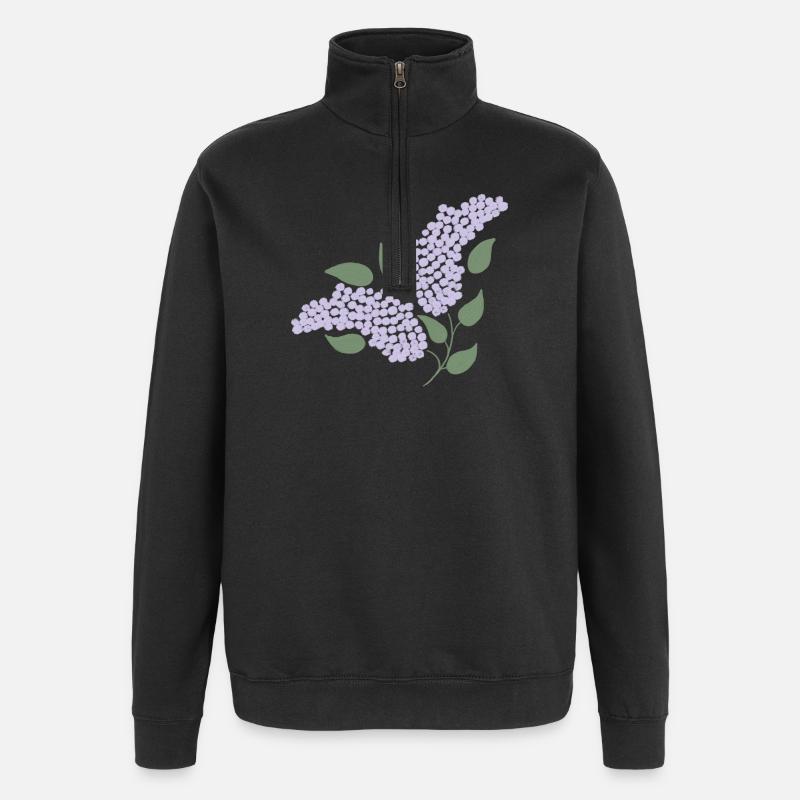 Lilas - Sweat à zip 1/4 - noir