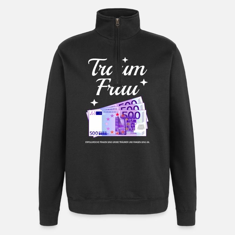 Traum Frau - Quarter-Zip-Sweatshirt - Schwarz