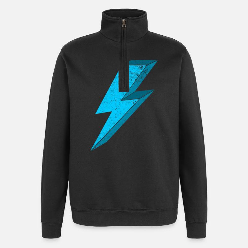 Conception d'éclairage électrique 3D - Sweat à zip 1/4 - noir