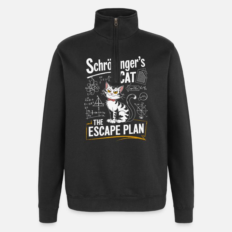 Schrödinger Cat The Escape Plan - Quarter-Zip Sweatshirt - black
