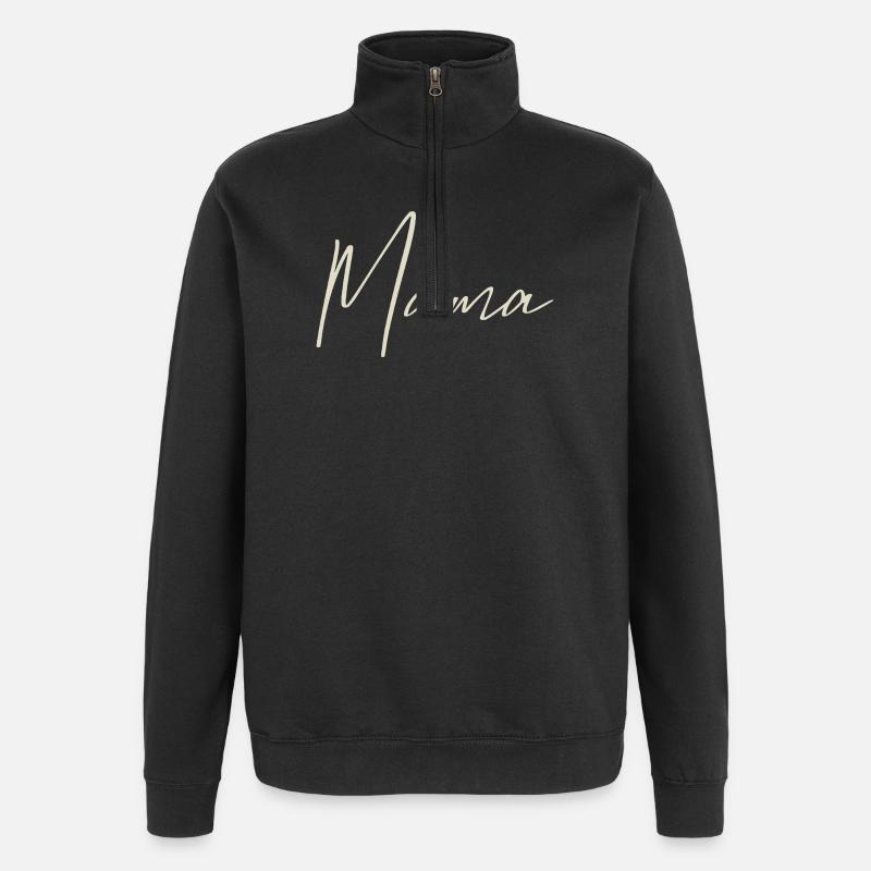 Mama - Quarter-Zip-Sweatshirt - Schwarz
