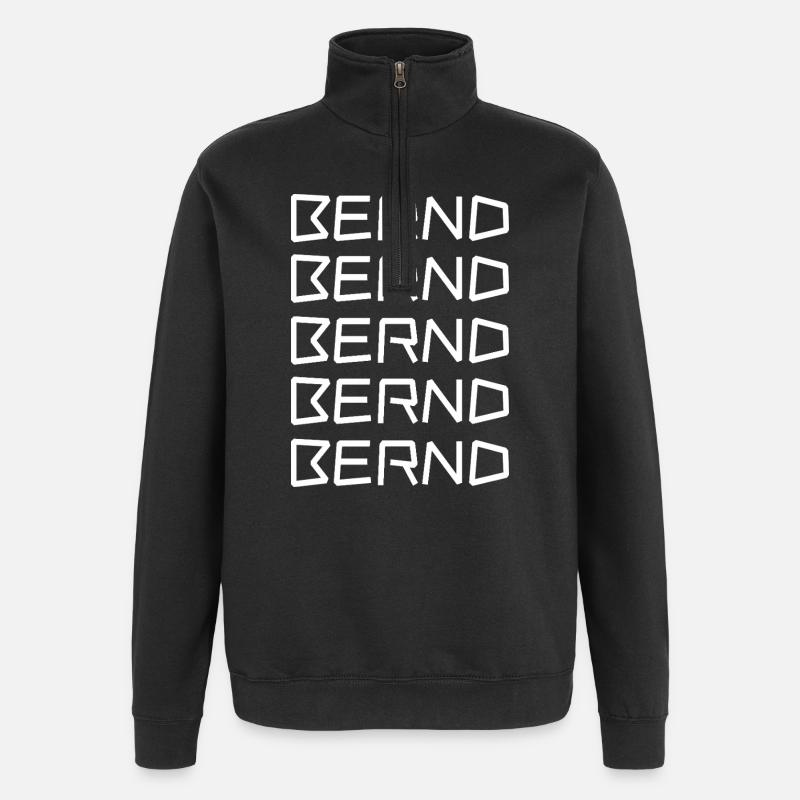 Baccalauréat Bernd - Sweat à zip 1/4 - noir