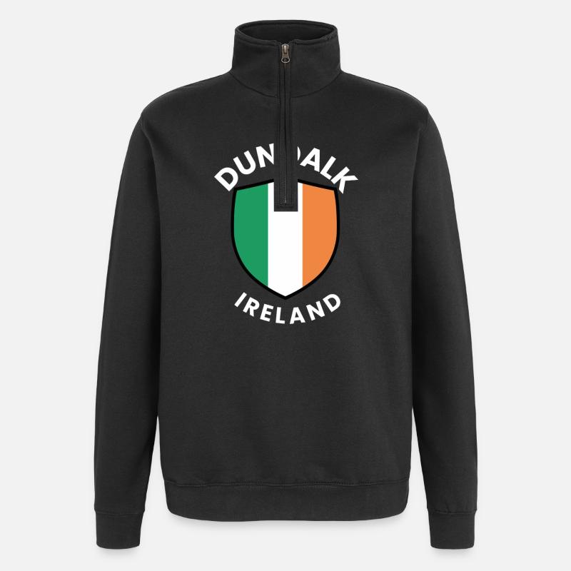 Bouclier d’Irlande de Dundalk - Sweat à zip 1/4 - noir