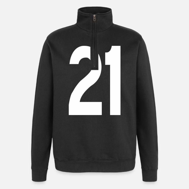 Numéro 21 - Sweat à zip 1/4 - noir