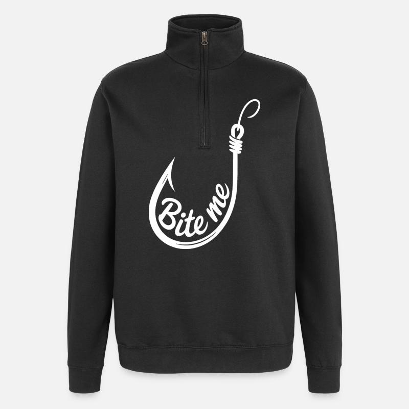 Illustration du crochet Me - Sweat à zip 1/4 - noir