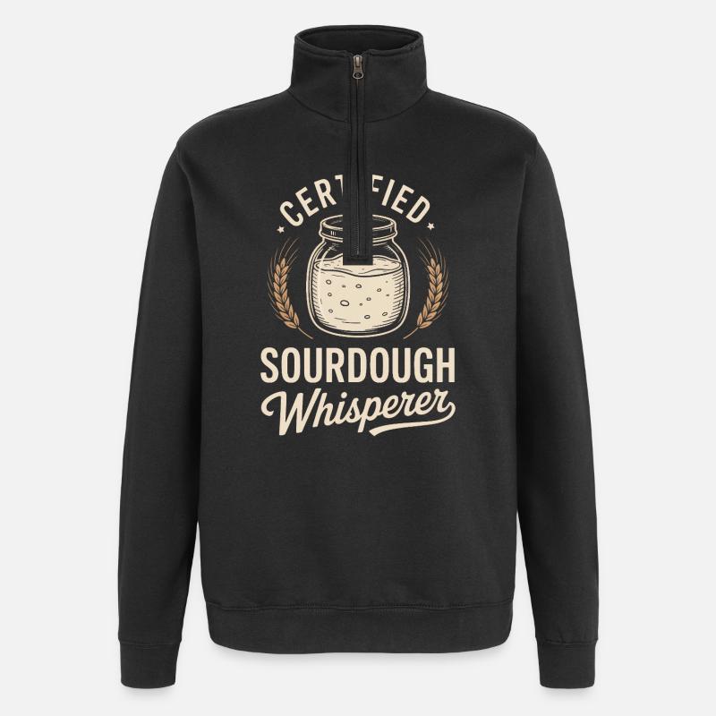 Chuchoteur certifié de levain - Sweat à zip 1/4 - noir