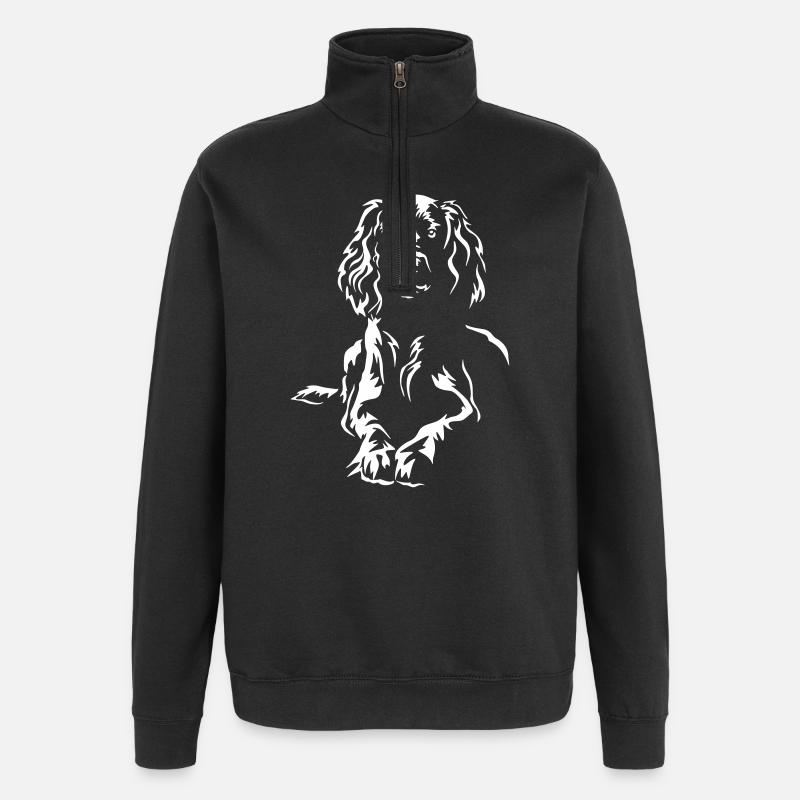 Field Spaniel « Édition Noire » - Sweat à zip 1/4 - noir