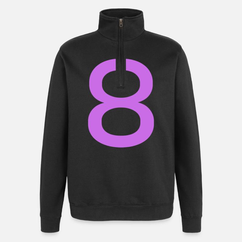 8 - Sweat à zip 1/4 - noir