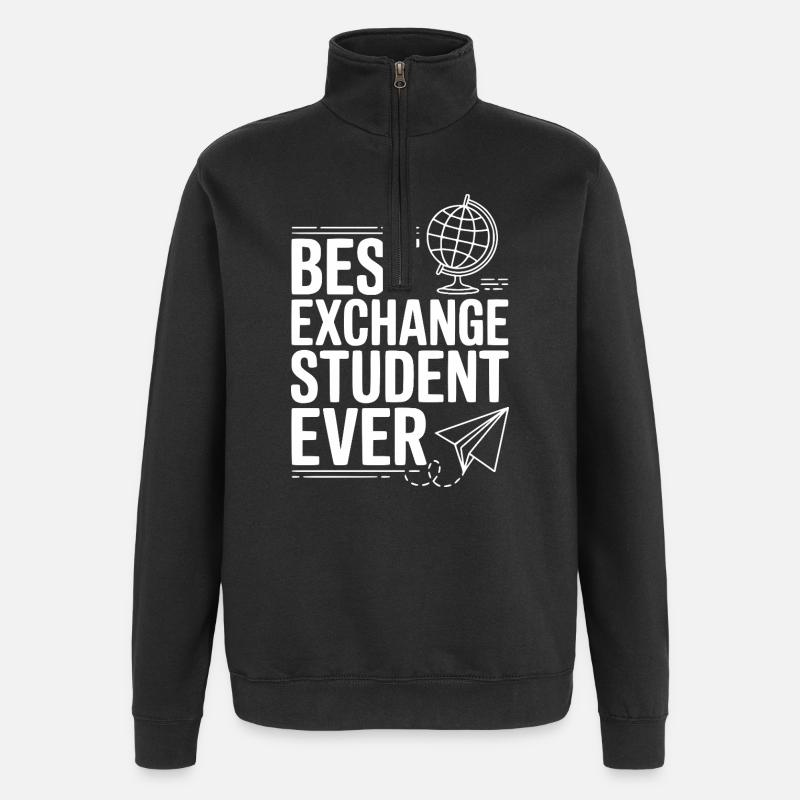 Best Exchange Student Ever - Quarter-Zip Sweatshirt - black