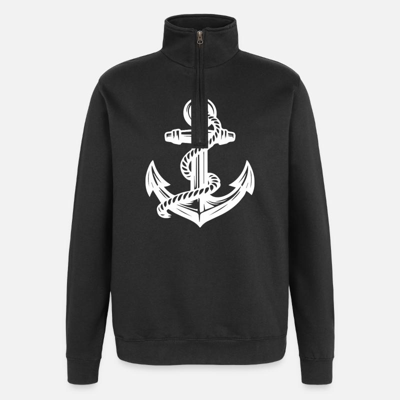 Anker - Quarter-Zip-Sweatshirt - Schwarz