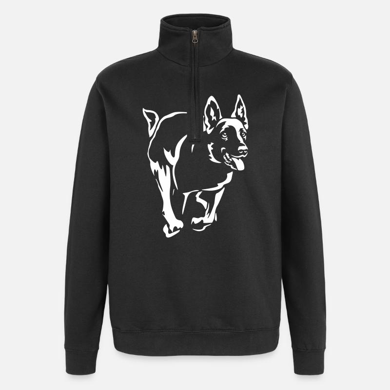 Malinois « Black Edition » - Sweat à zip 1/4 - noir