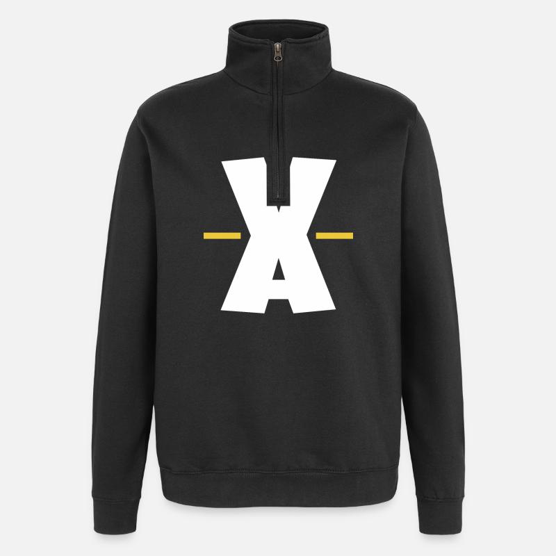 Art numérique Double X dash - Sweat à zip 1/4 - noir
