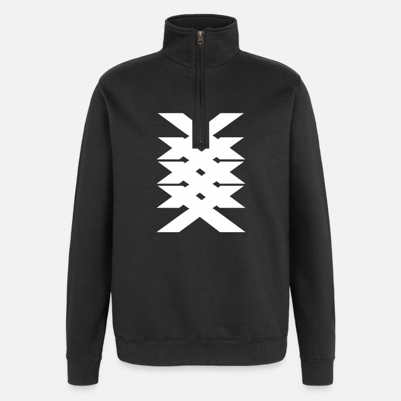 Cool xxxx art numérique - Sweat à zip 1/4 - noir