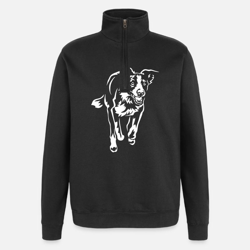 Border Collie "Black Edition" - Quarter-Zip-Sweatshirt - Schwarz
