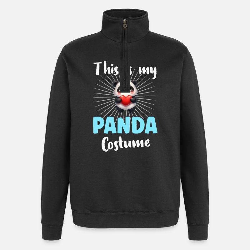 Panda Panda Bear - Quarter-Zip Sweatshirt - black