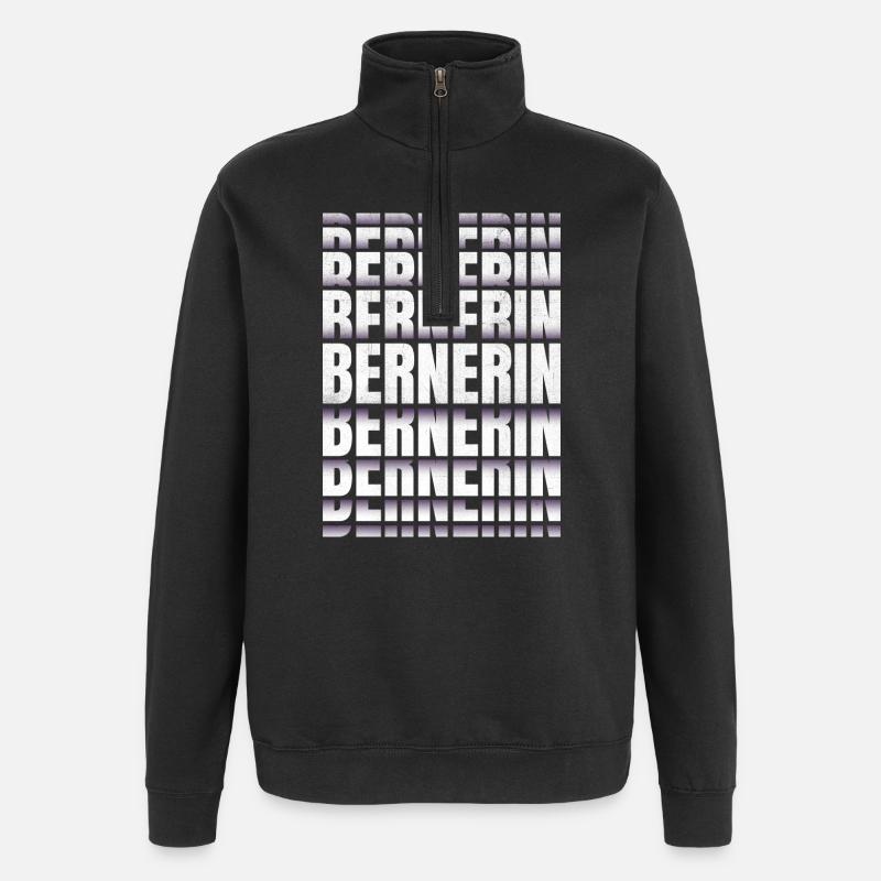 Bernerin Schweiz - Quarter-Zip-Sweatshirt - Schwarz
