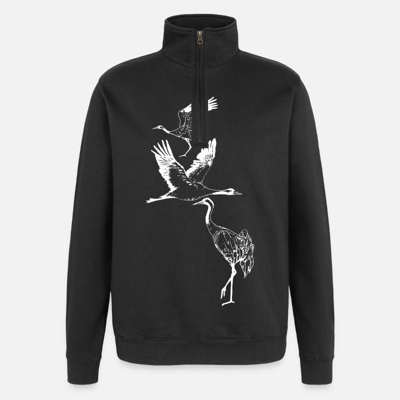KRÄNE - Quarter-Zip-Sweatshirt - Schwarz