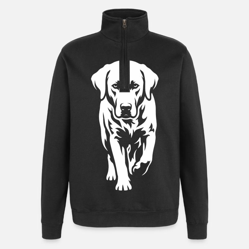 Labrador – Élégance intemporelle - Sweat à zip 1/4 - noir