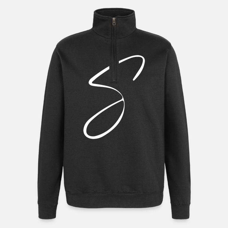 s - Sweat à zip 1/4 - noir