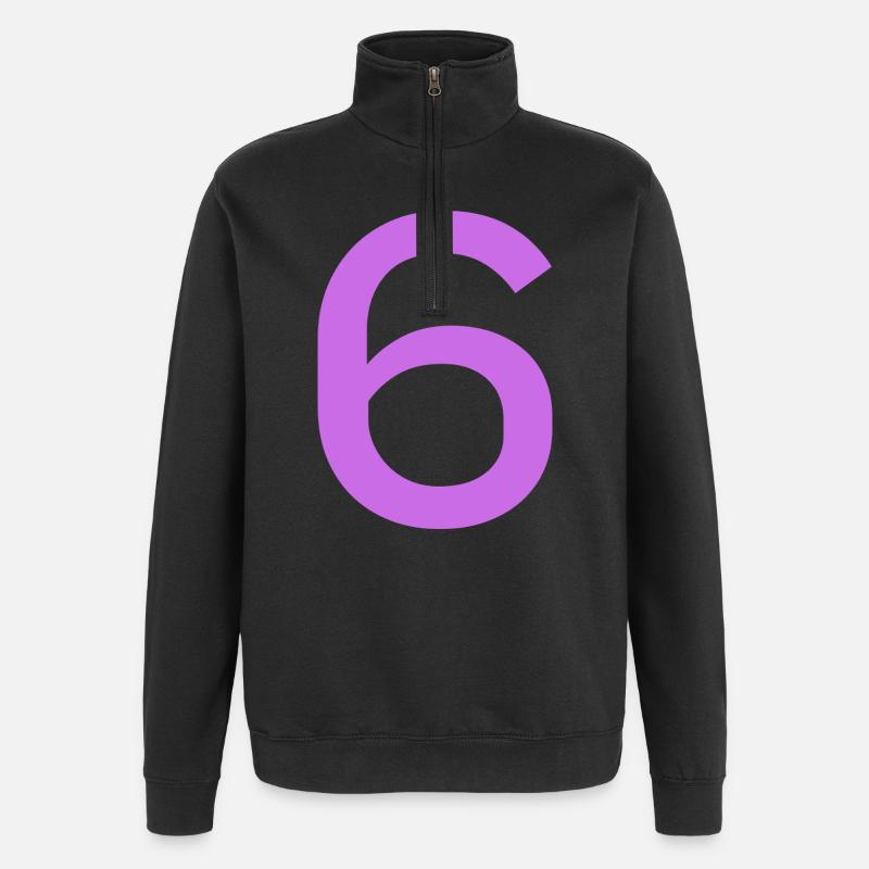 6 - Sweat à zip 1/4 - noir