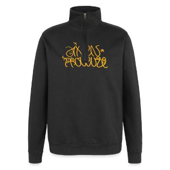 Aix en Provence Street Art Graffiti T-Shirt - Quarter-Zip-Sweatshirt - Schwarz - Vorne - AI Model Female 172 light (172cm) & AI Model Male 178 dark (178cm)