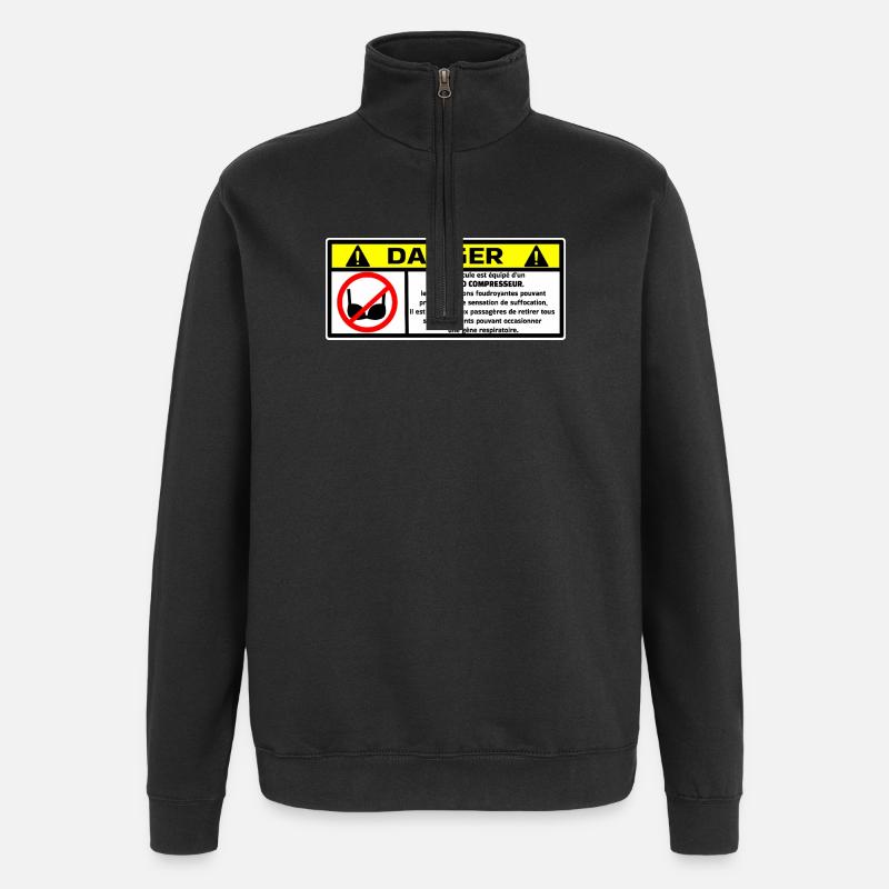 Stoßstange - Quarter-Zip-Sweatshirt - Schwarz
