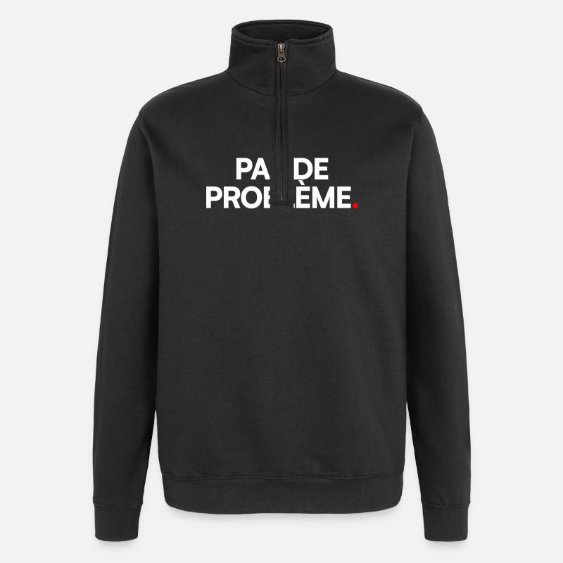 Pas de problème - Sweat à zip 1/4 - noir