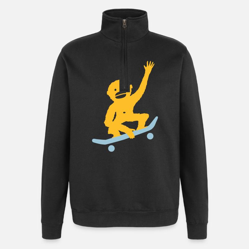 Monkey Tricks - Quarter-Zip Sweatshirt - black