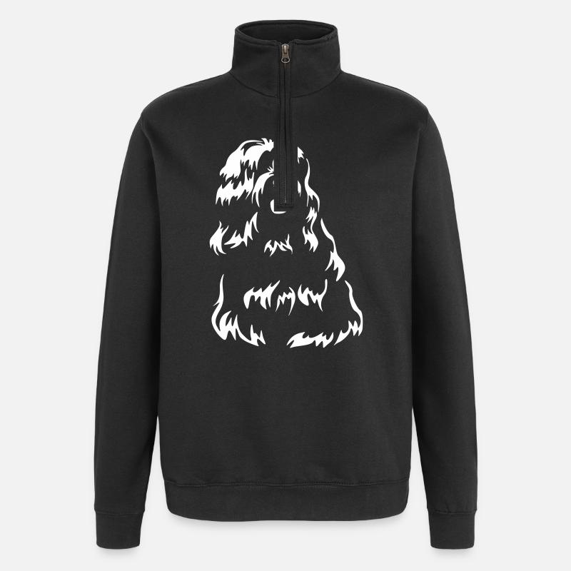 Tibetan Terrier "Black Edition" - Quarter-Zip Sweatshirt - black