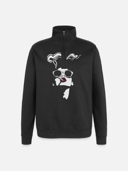 Glamour Rebel Vol.4 - Quarter-Zip Sweatshirt - black