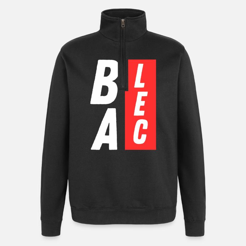 (Je M'EN) BALEC, humour décontracté - Sweat à zip 1/4 - noir